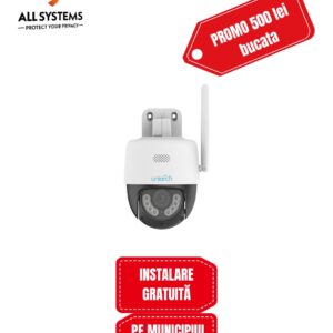 Camera IP PT WiFi, rezolutie 3MP, lentila 4mm, IR 30m, WL 10m, Audio bidirectional - Uniarch